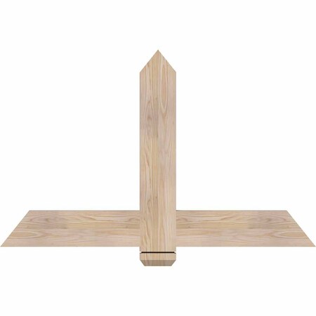 Ekena Millwork Eugene Smooth Timber Gable Bracket, Douglas Fir, 48"W x 30"H x 1 1/2"D x 5 1/2"F, 15/12 Pitch GBW048X30X0206EUG00SDF